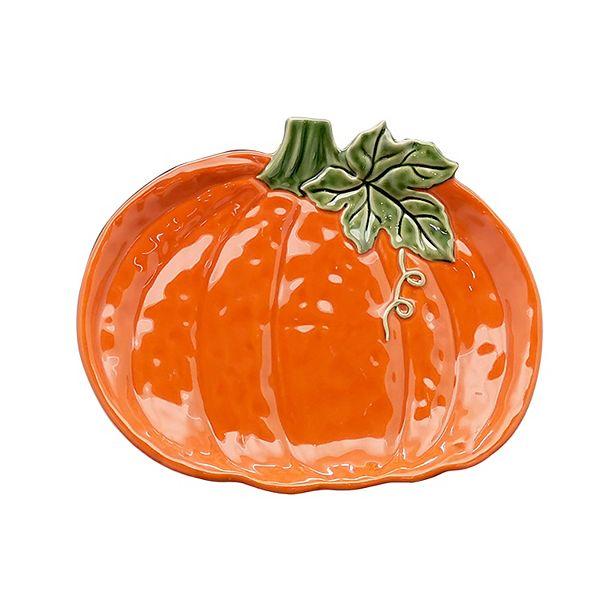 Celebrate Fall Together Pumpkin Serving Platter