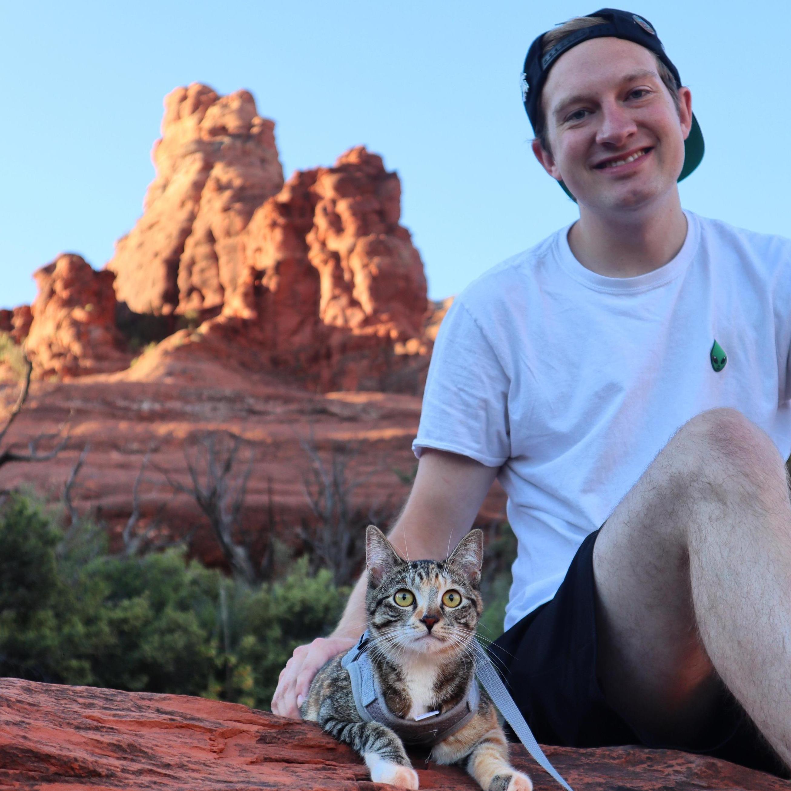 Still on our road trip -- now in Sedona, Arizona! We love our kitty, Nutmeg.