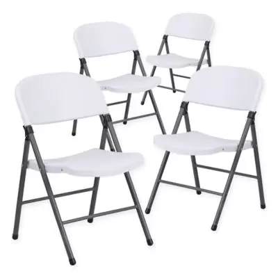 Flash Furniture Plastic Folding Chairs (Set of 4)