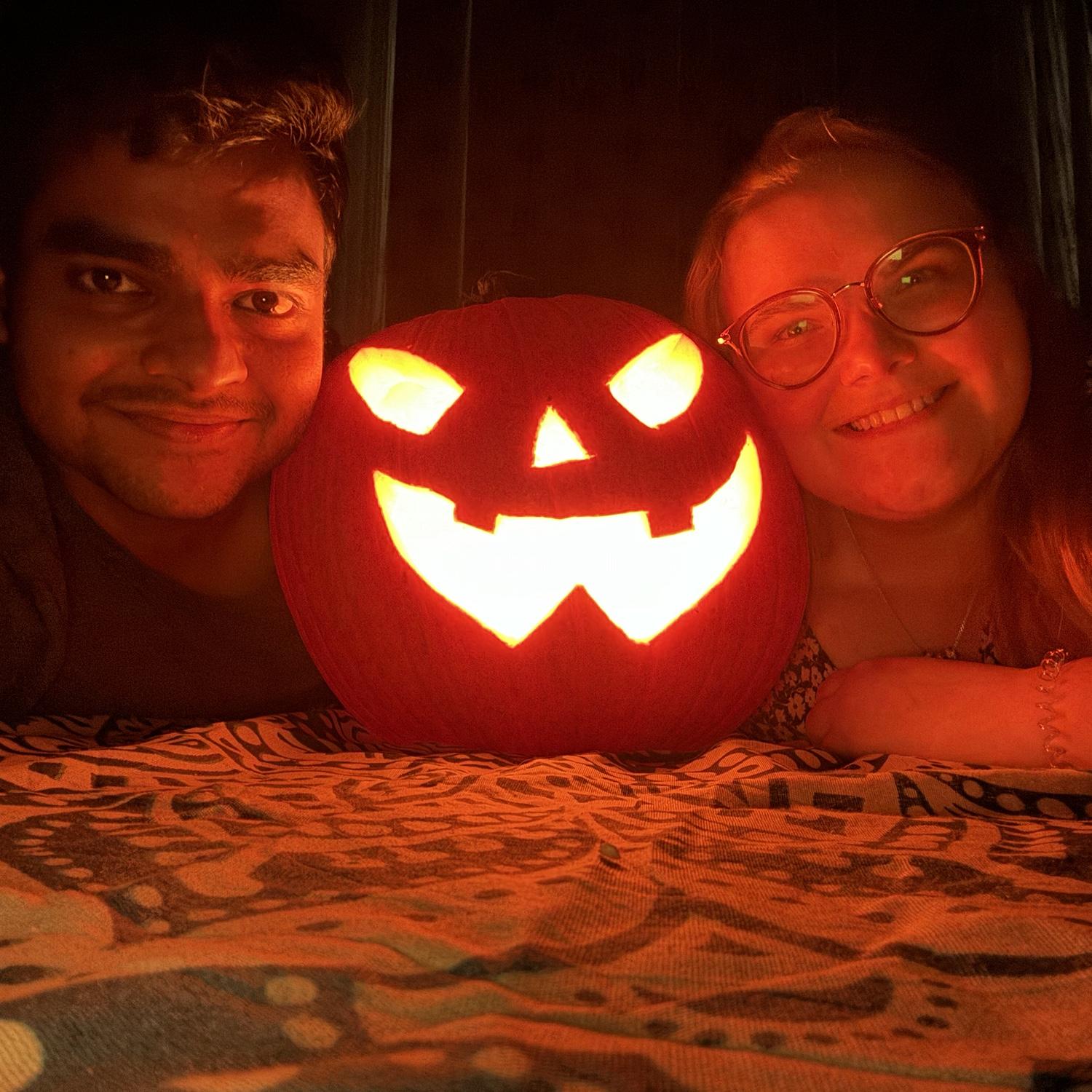 One of our favorite traditions is carving Jack'o'lanterns on Halloween.