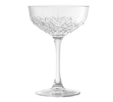 Trellis Coupe Glass, Set of 4 - Clear