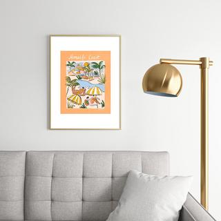 Amalfi Coast Italy Color Framed Art Print