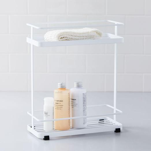 2-Tiered Shower Caddy - White