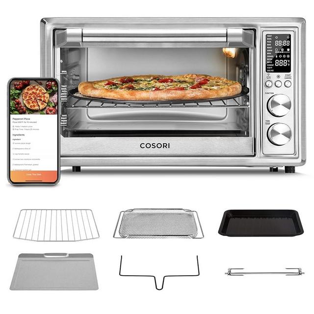 COSORI 13-in-1, Toaster Oven Air Fryer Combo, with Sous Vide Function, Christmas Gifts, Smart 32QT Convection Oven Countertop, 100 Recipes&6 Accessories, 9 Slice Toast, 13"Pizza, CS130-CFH