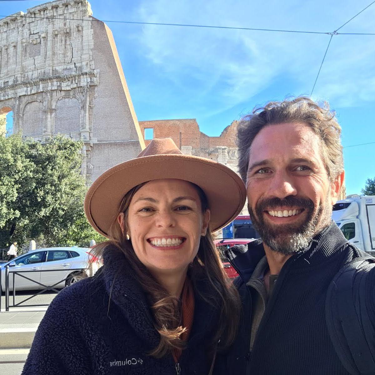 In front of the Coliseum in Rome, Italy