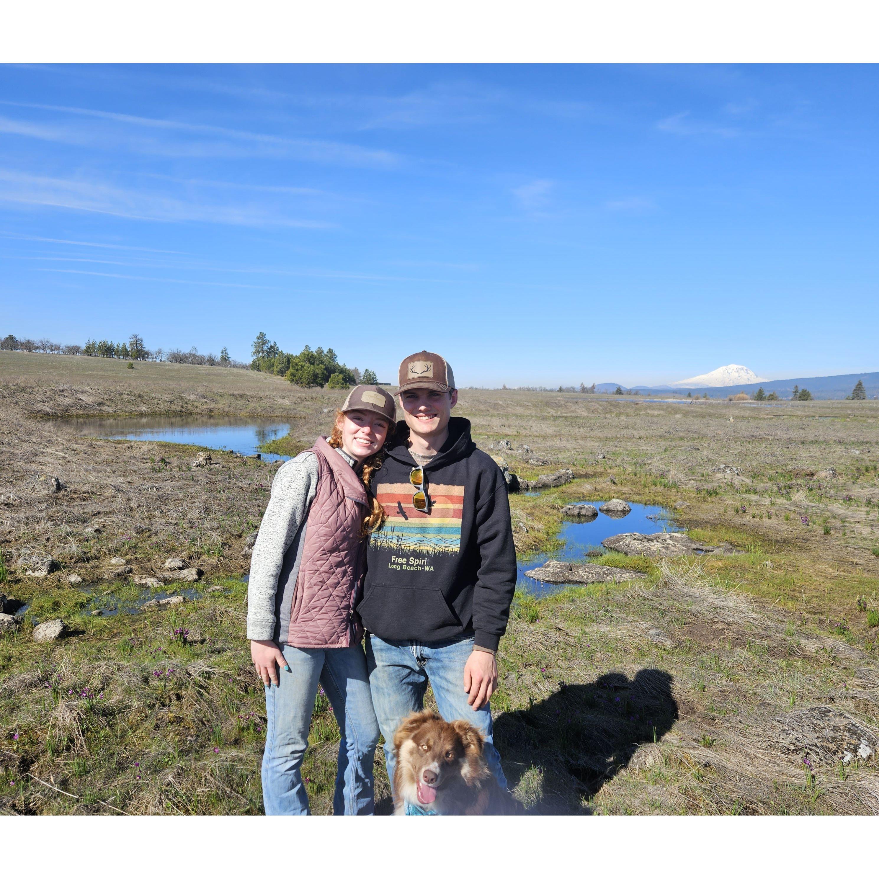 One of the first times we visited the Goldendale Property