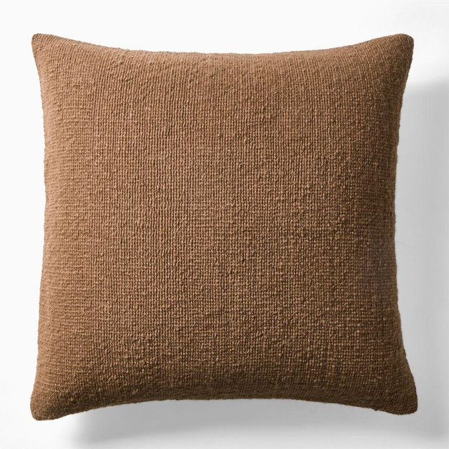Cozy Woven Pillow Cover, 20x20, Dark Ochre