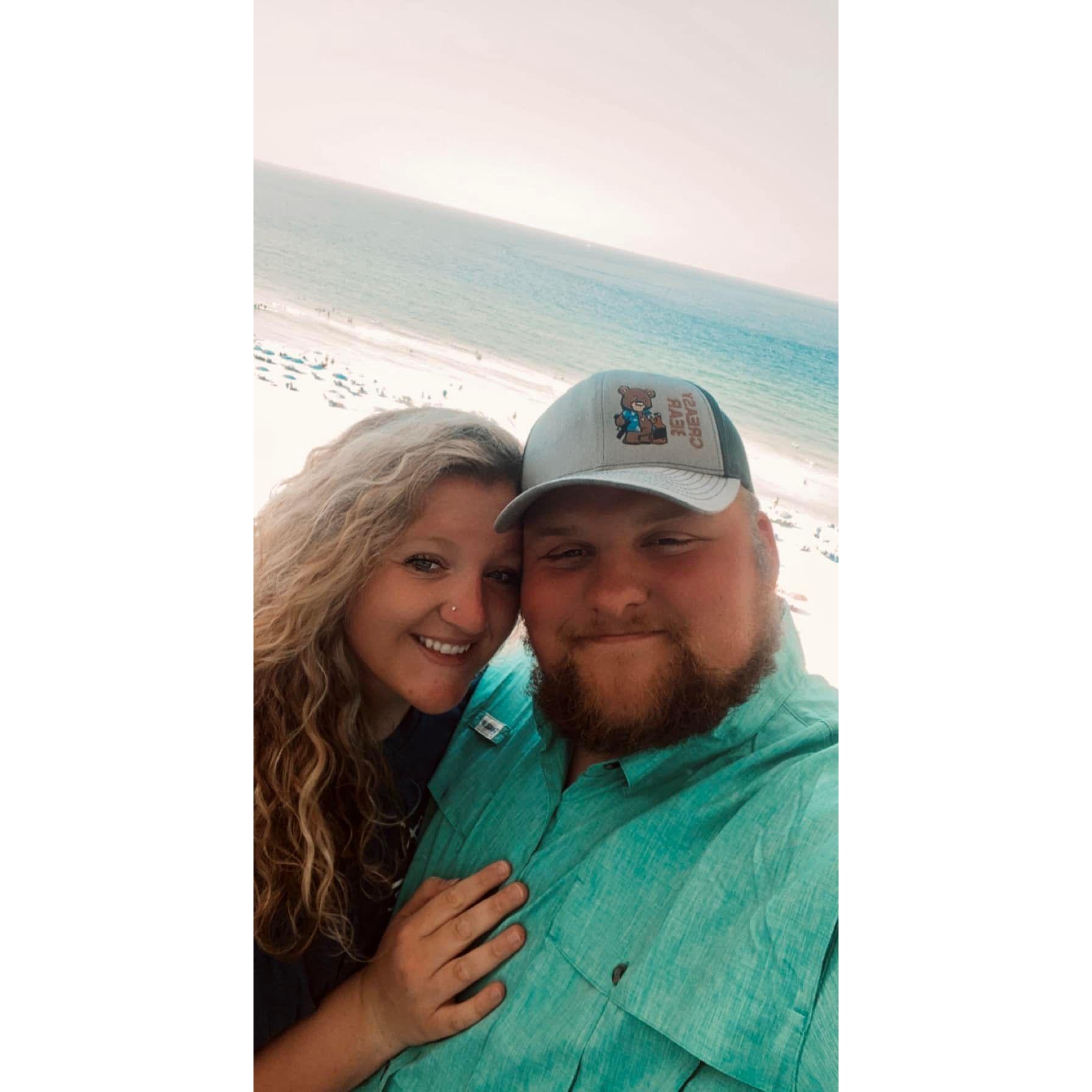 Our first beach trip together along with his family!