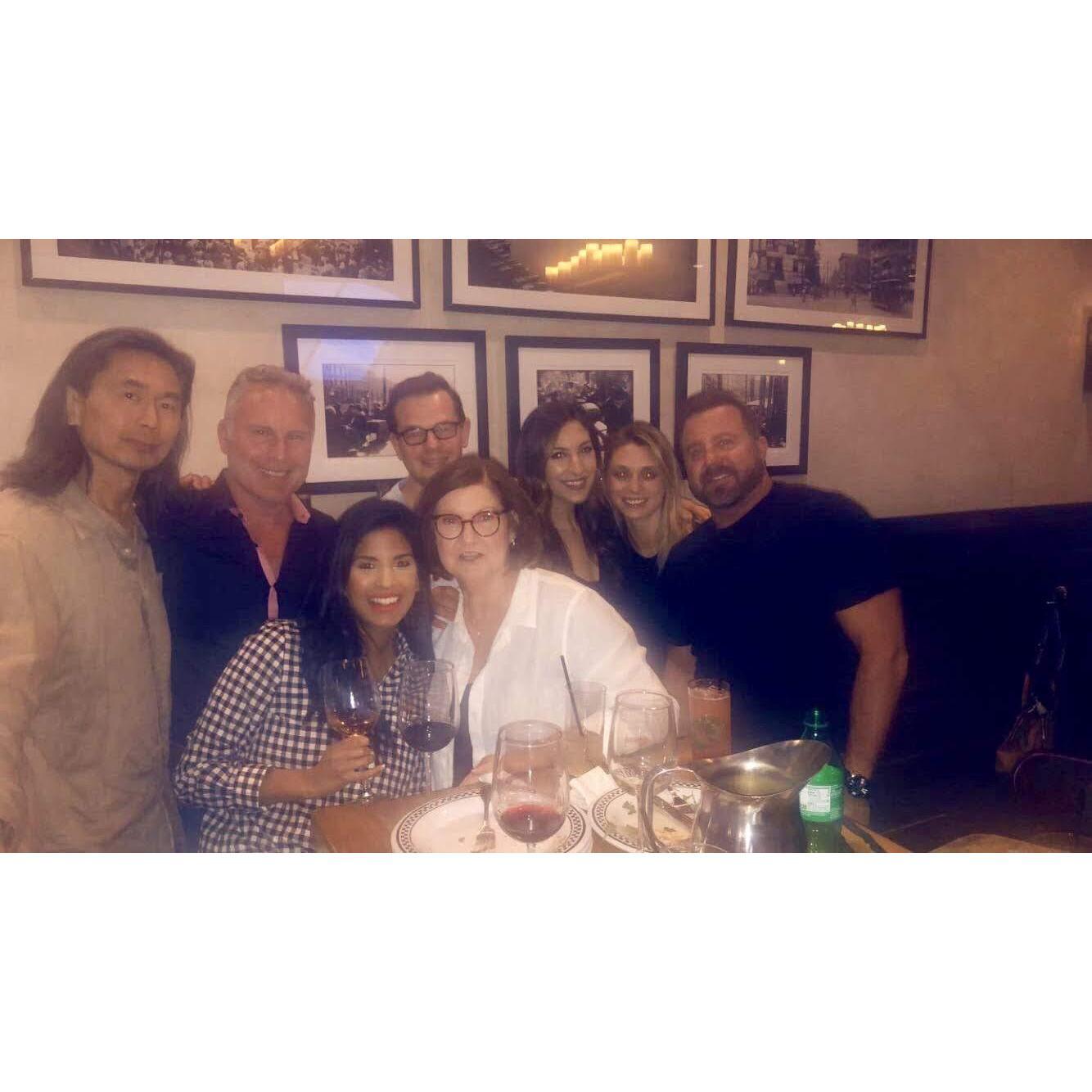 David's 35th surprise party. The skinny Asian lady with the luxurious hair on the left is Charles Chung.