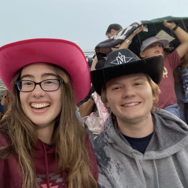 The rainiest rodeo I have ever been too! Also our second date!