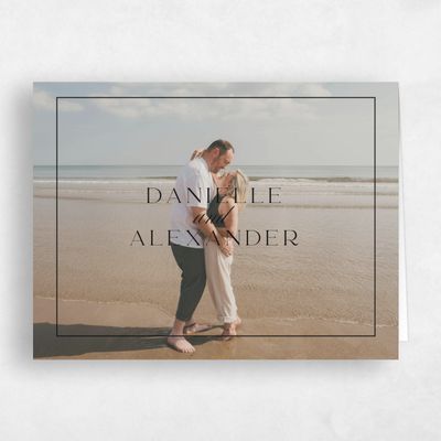 Black Wedding Thank You - Classic Chapel Landscape