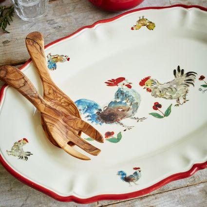 Jacques Pépin Collection Oval Chicken Platter