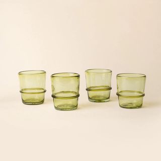 Banded Glassware Short Tumbler, Set of 4