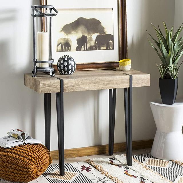 Safavieh Home Alyssa Rustic Brown and Black Console Table