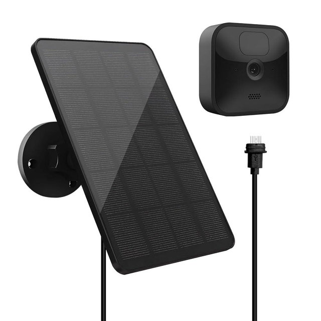 4W Solar Panel for Blink Outdoor 3 (3th Gen) Camera, Solar Panels with Micro USB Port, Rubber Plug, IP65 Waterproof, 13.12Ft Cable