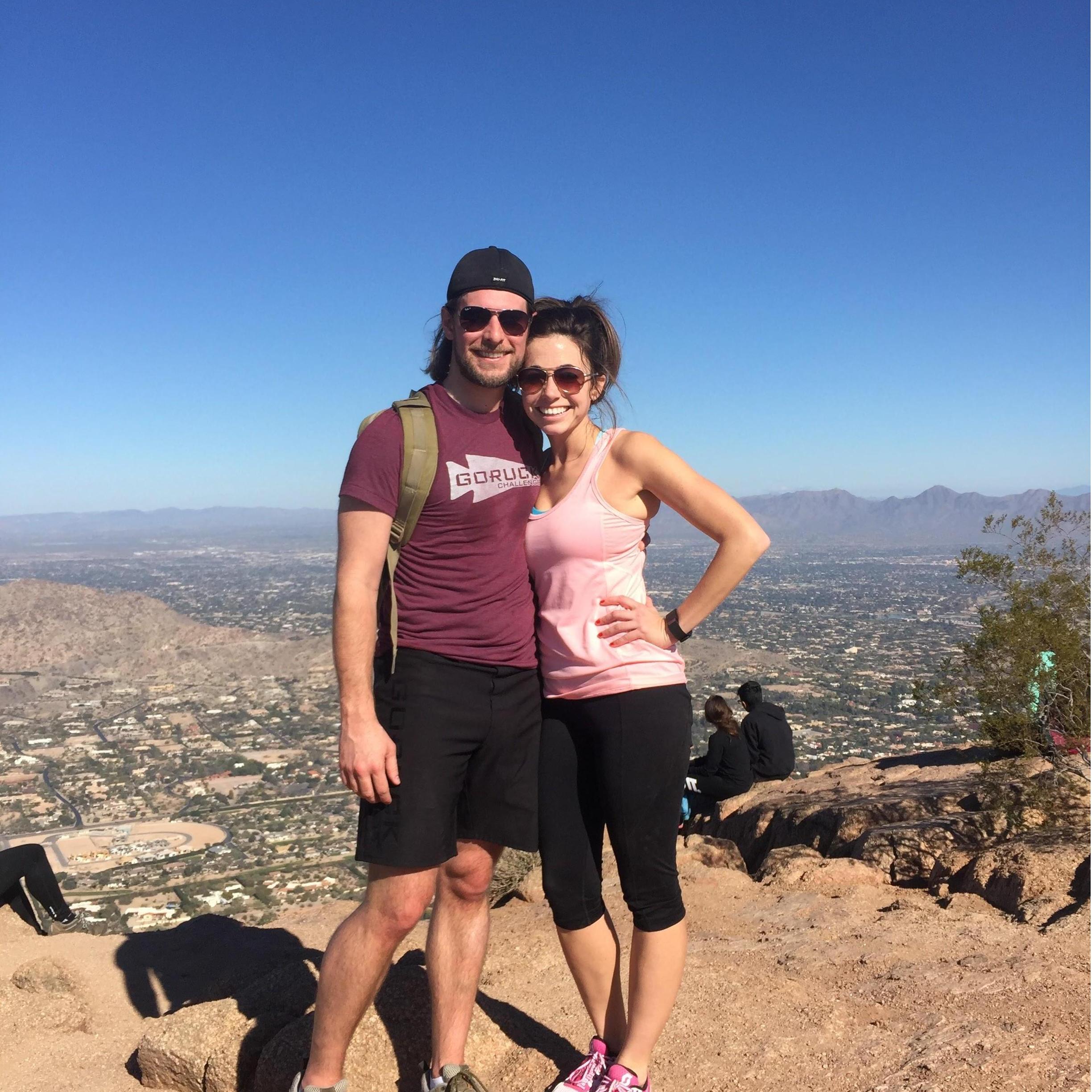 Our first of many hikes up Camelback!