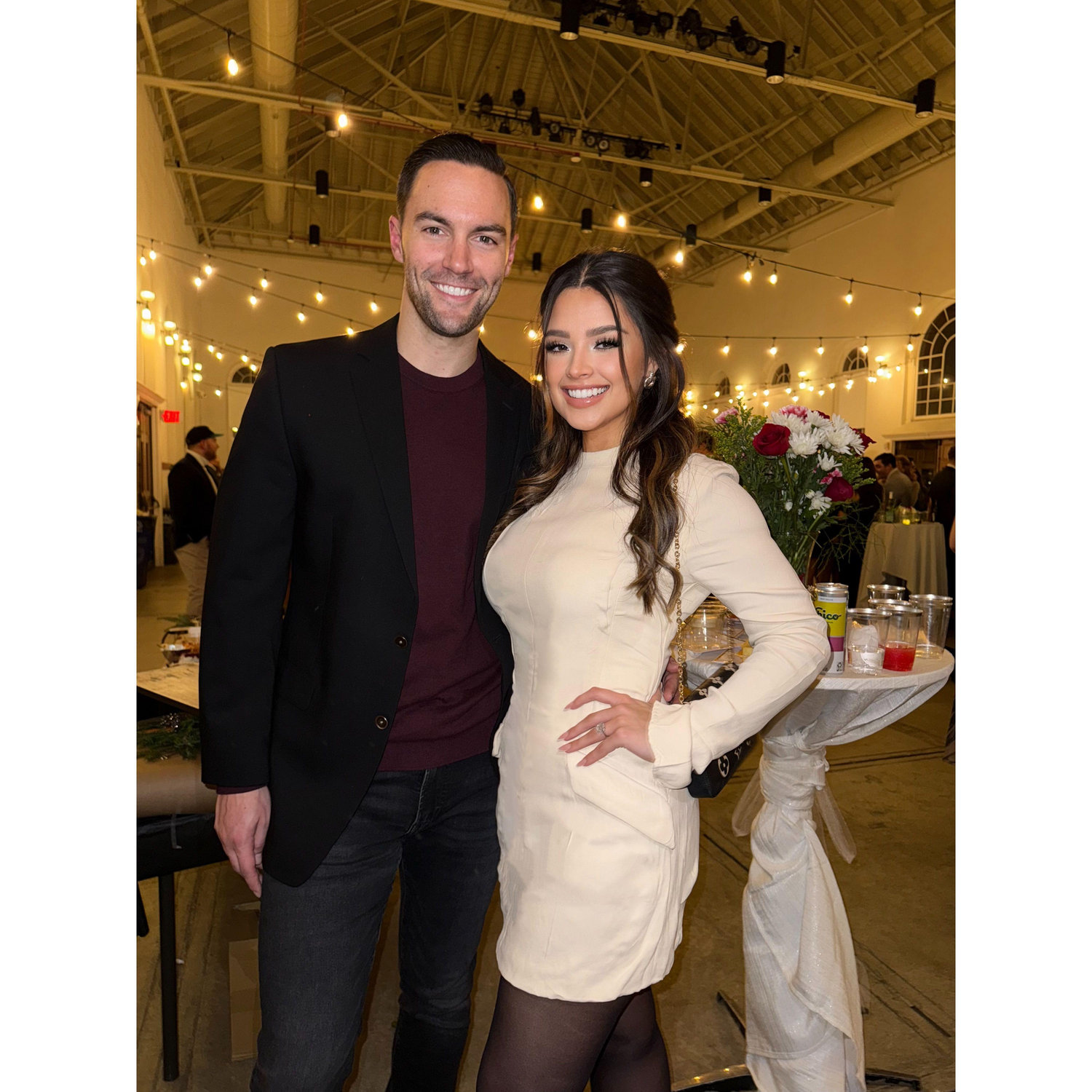 Sofia and Chris at Mike and Andys annual Christmas party.