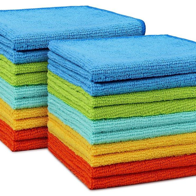 AIDEA Microfiber Cleaning Cloths 20PK, Microfiber Towels for Cars, Premium All Purpose Car Cloth, Dusting Cloth Cleaning Rags, Absorbent Microfiber Cloth for SUVs, House, Kitchen, Window, 12"×12"