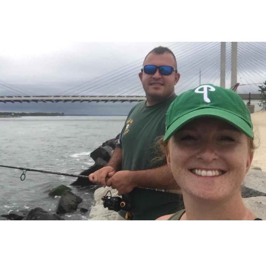fishing at the Indian River Inlet