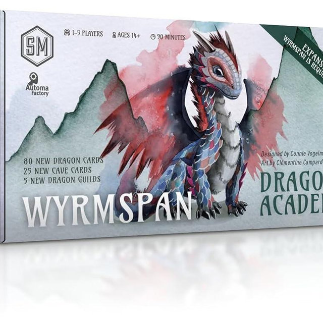Stonemaier Games: Wyrmspan: Dragon Academy Expansion by Connie Vogelmann | Add to Wyrmspan Strategy Board Game | Discover Fledgling Dragons & Train Them for Fun New Abilities | 1-5 Players, 120 Min