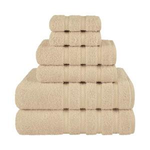 American Soft Linen Luxury Turkish 6 Piece Towel Set, 100% Cotton Soft Absorbent Bath Towels for Bathroom