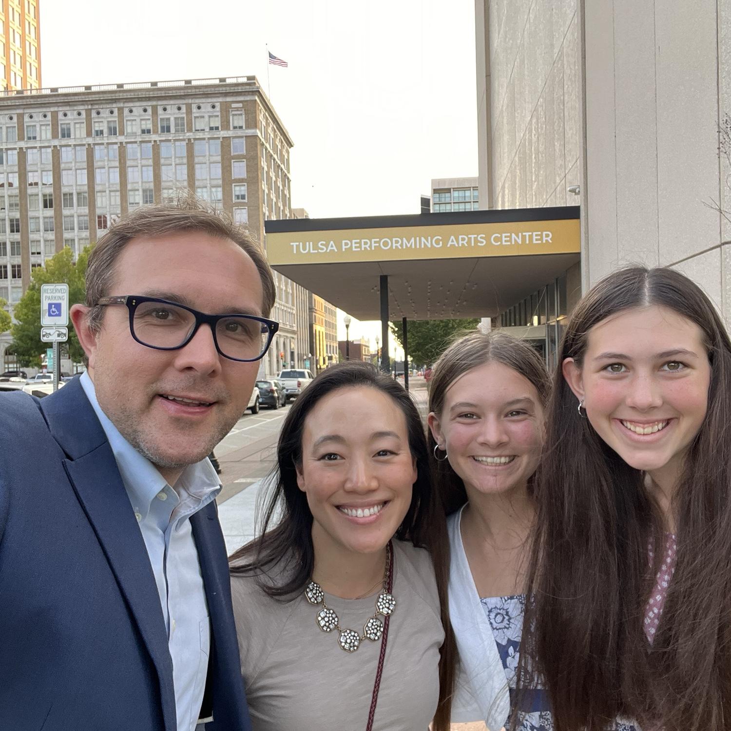 She gifted him a birthday trip to OK to catch his favorite musical- Fiddler on the Roof- with his nieces
