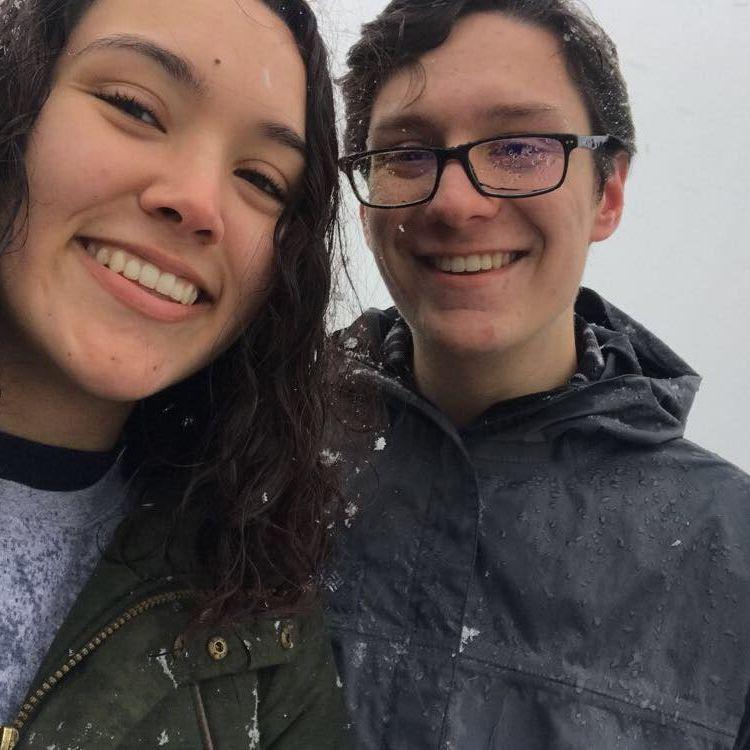 Alexandra's first snow fall! February 2019