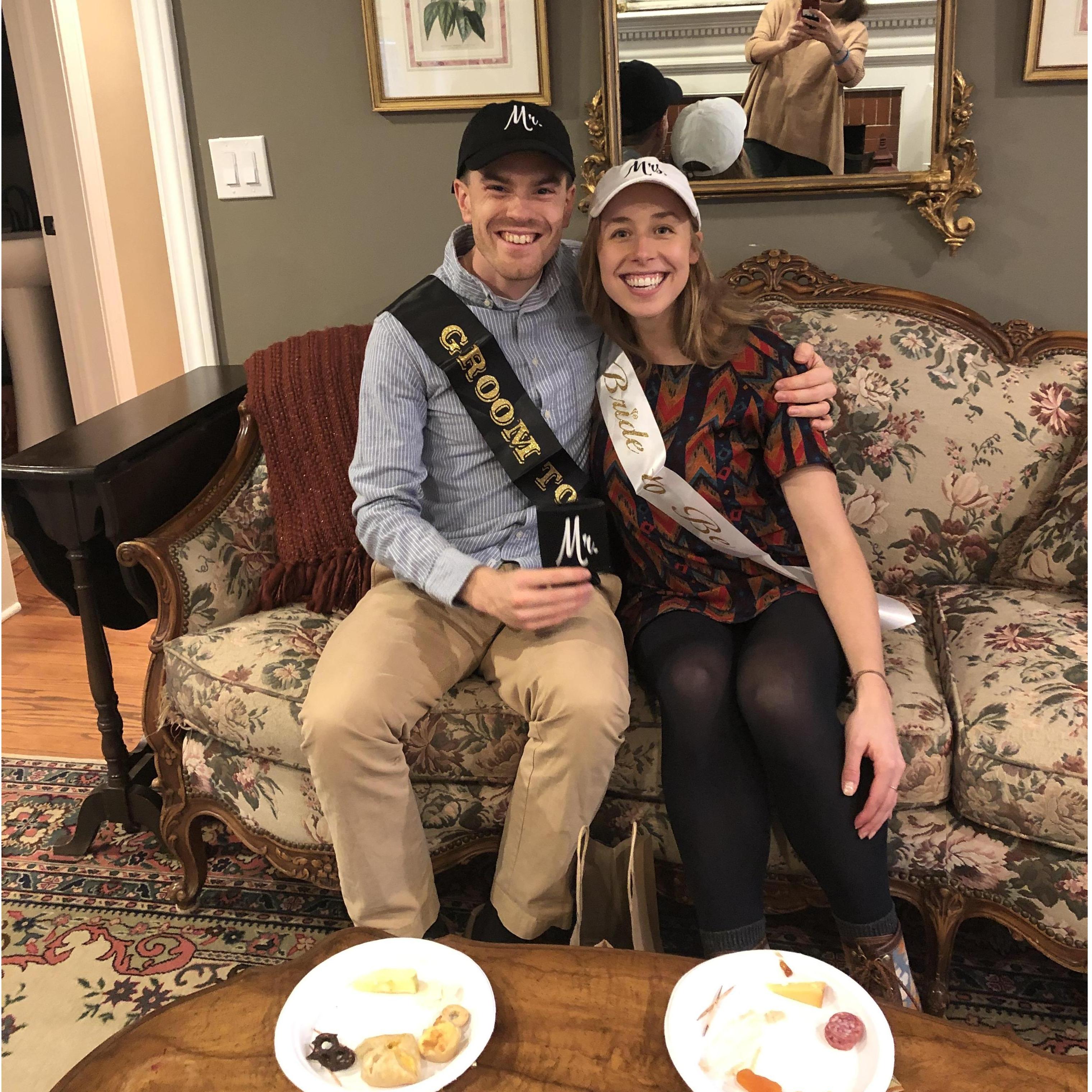 Celebrating our engagement with family.