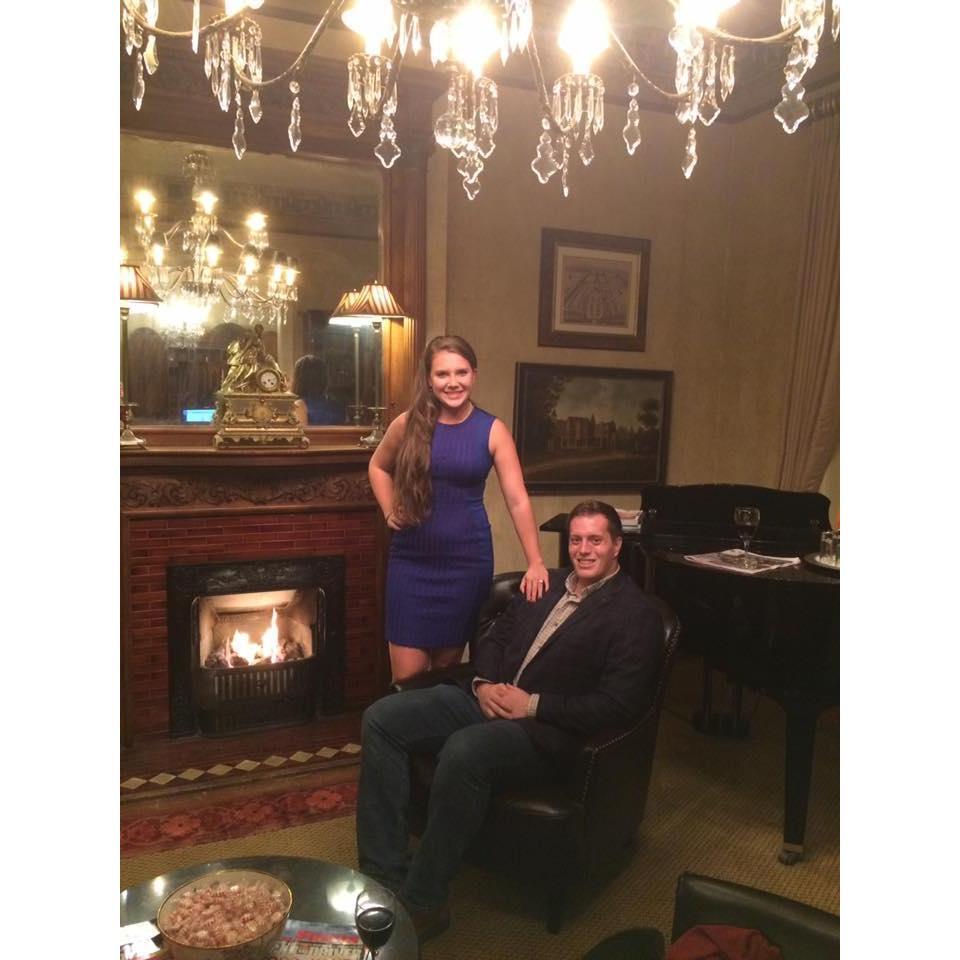 The day we got engaged, before our engagement dinner.