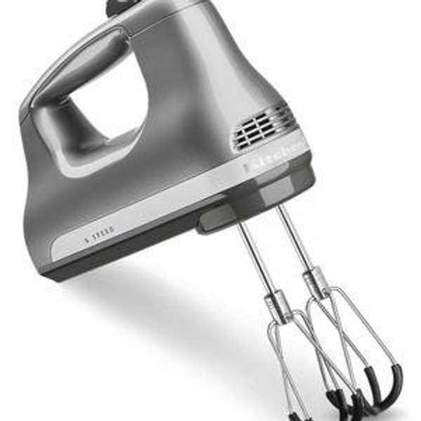 6 Speed Hand Mixer with Flex Edge Beaters Contour Silver KHM6118CU | KitchenAid