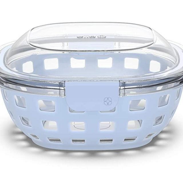 Ello DuraGlass Food Storage Glass Lunch Bowl Container - Meal Prep Container with Silicone Sleeve and Airtight Lid, 5 Cup