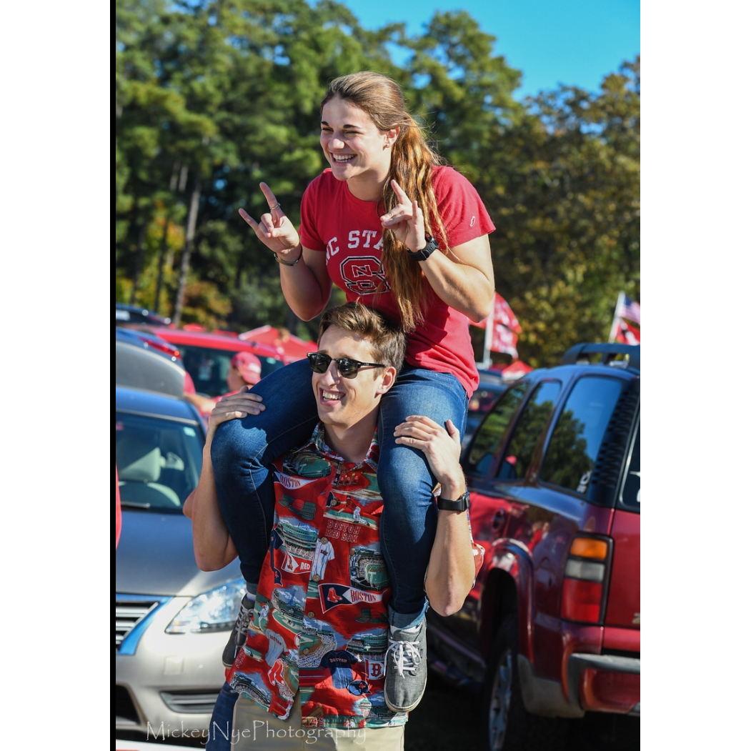 The NCSU Football tailgate when our families met for the first time!