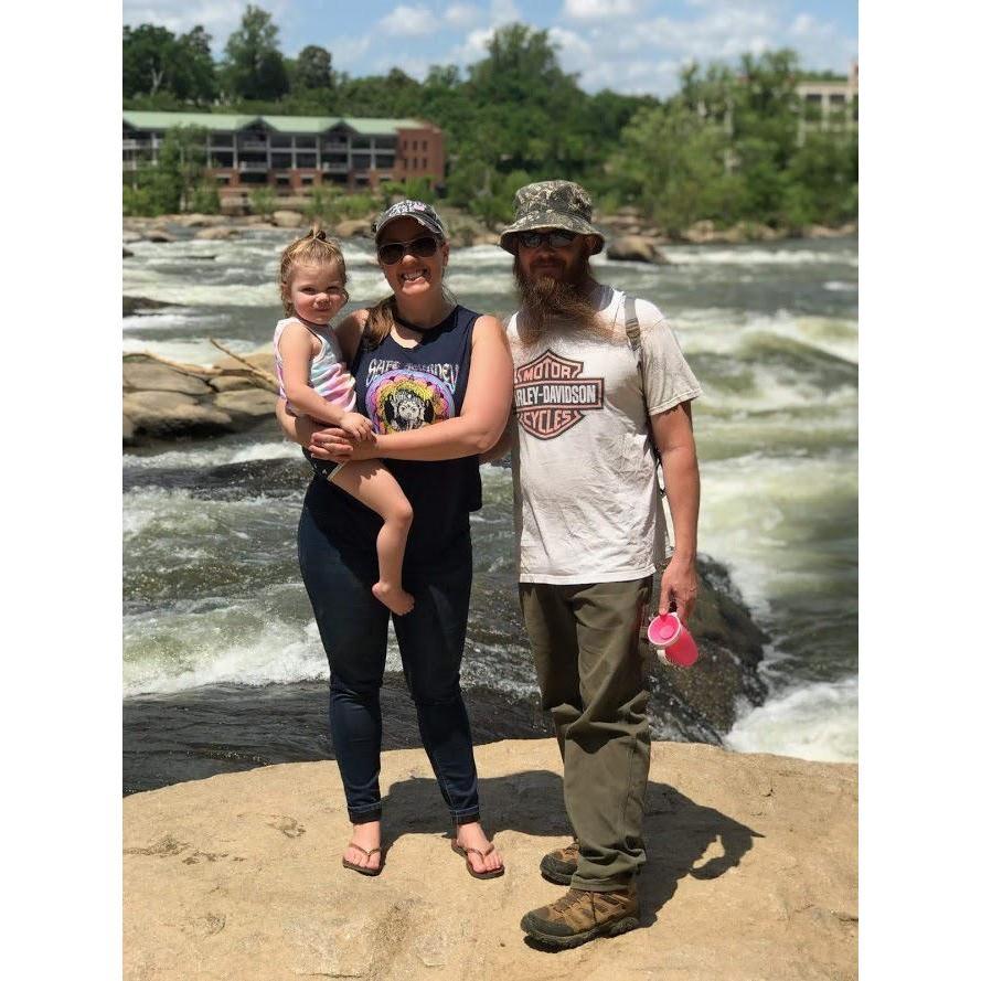 Out on the river when Shelley and AJ came for a visit.