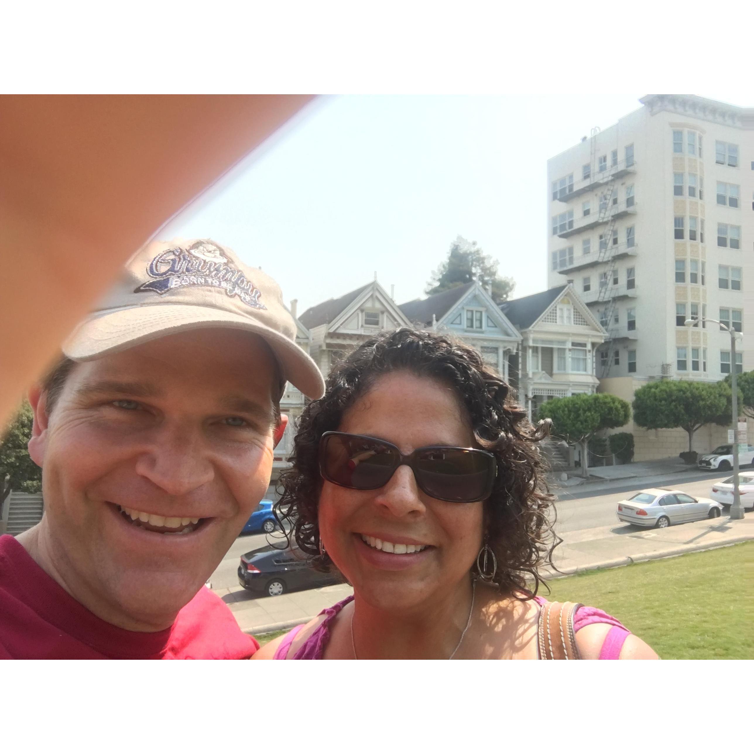 Laurie loves being a tour guide for Jim in the Bay Area!