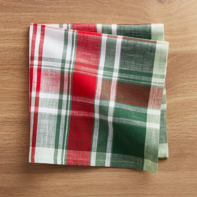 Red and Green Plaid Napkin