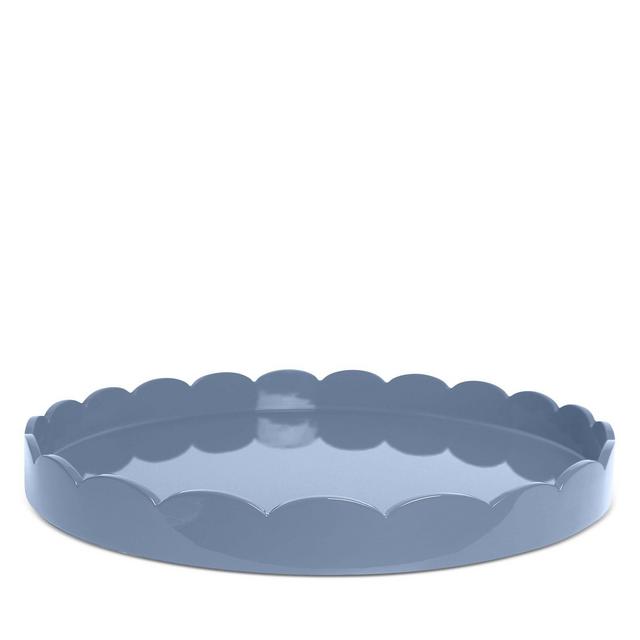 Addison Ross Large Lacquer Scalloped Tray, 16" Round