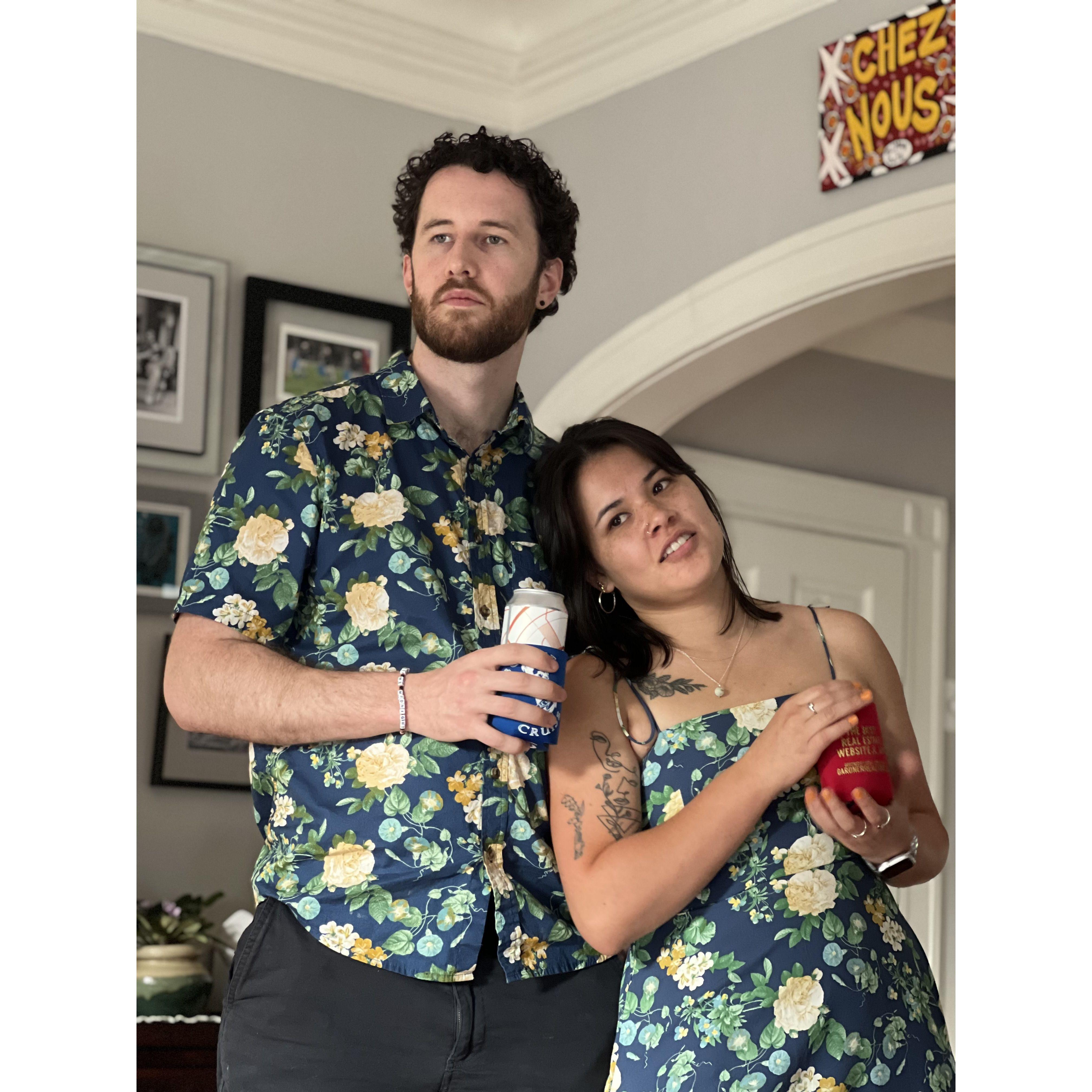 Crawfish boil in New Orleans - ft. matching outfits