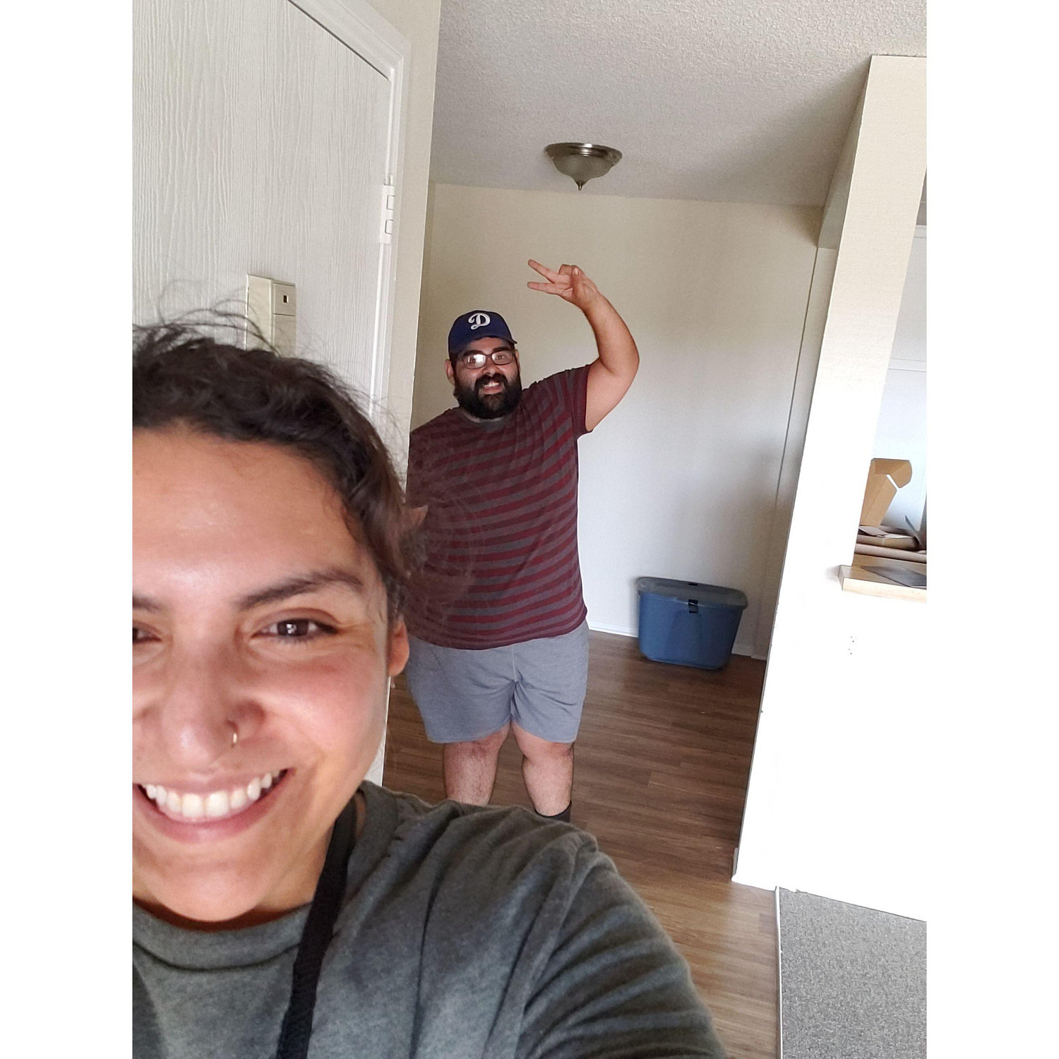 The day we moved into our first apartment, September 2019