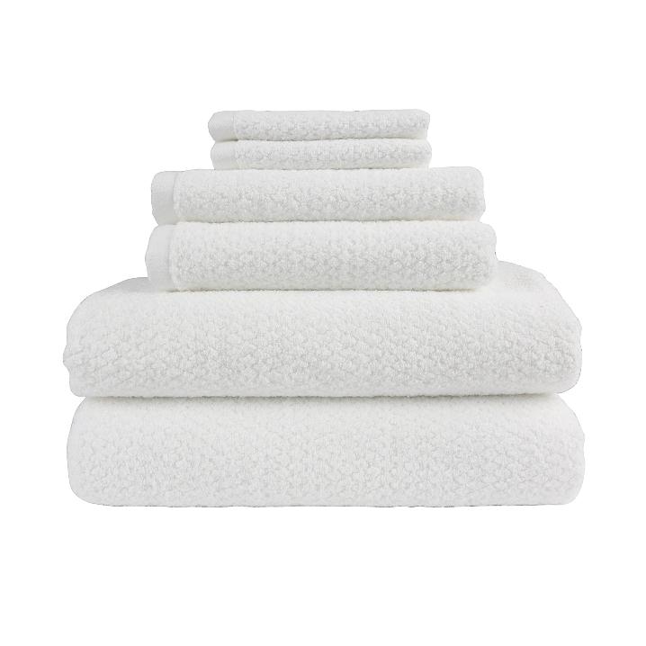 Everplush Diamond Jacquard 6 Piece Bath Towel Set, White
