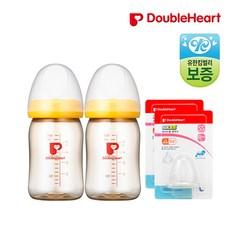 더블하트 PPSU노꼭지젖병160ml(2입)+신모유실감 젖꼭지(2입)