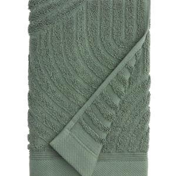 Laurel Wreath Green Sculpted Arches Hand Towel - World Market