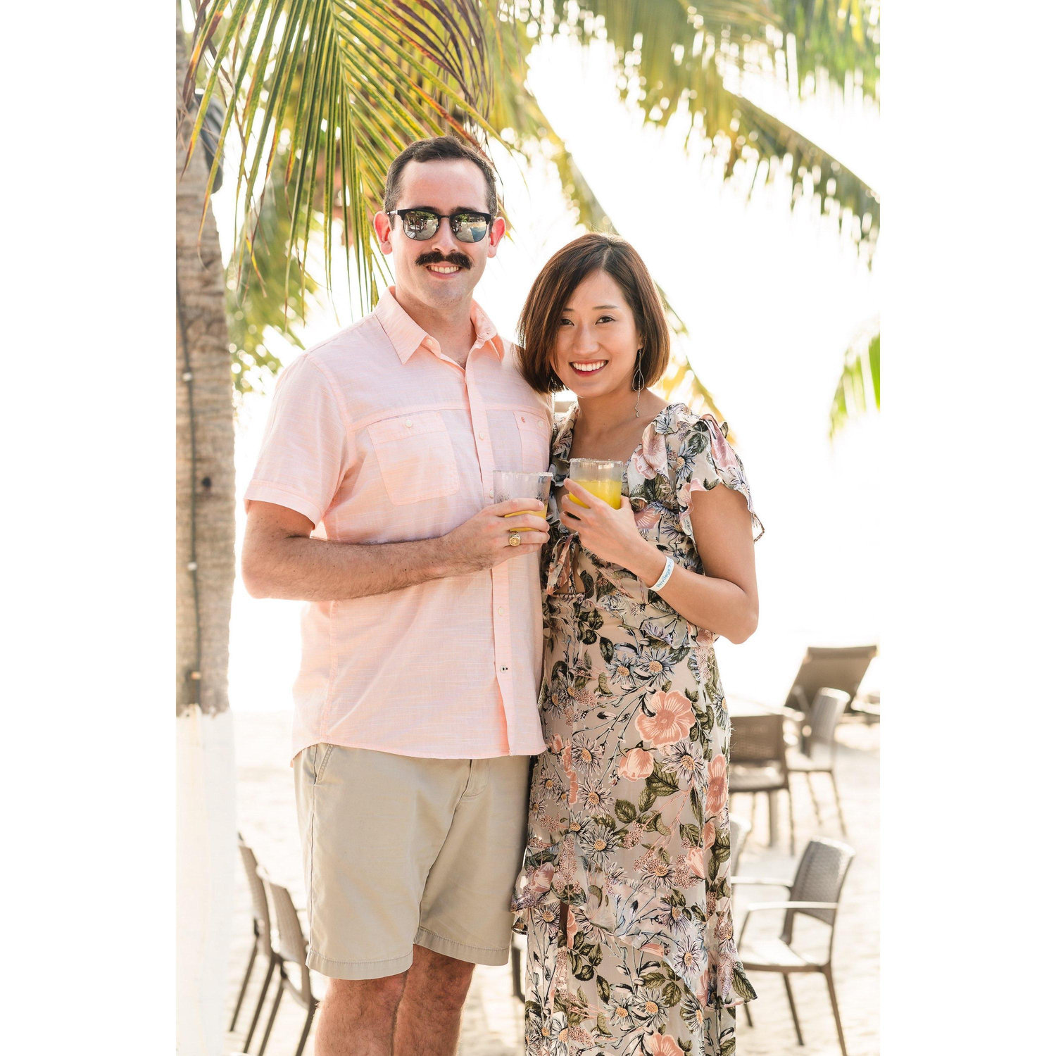 At Tami’s sister and Andrew’s wedding in Cancun