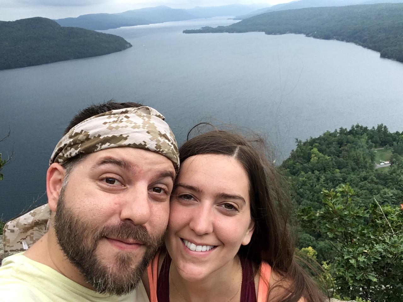 We love a good hike. Here we are overlooking Lake George, New York.