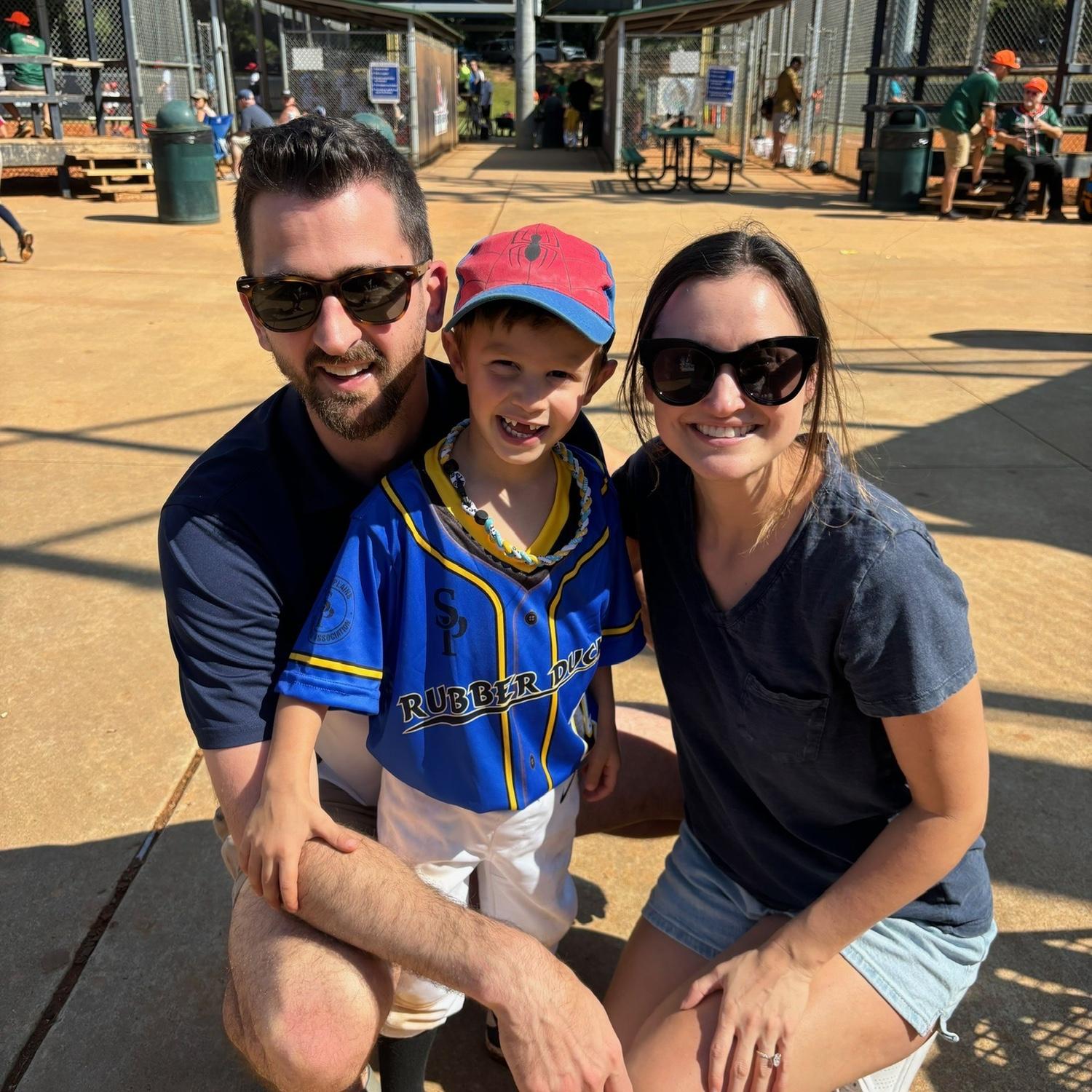 Us at Melissa's nephew's baseball game