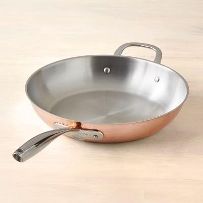 Williams Sonoma Thermo-Clad™ Copper Fry Pan with Helper Handle, 12"