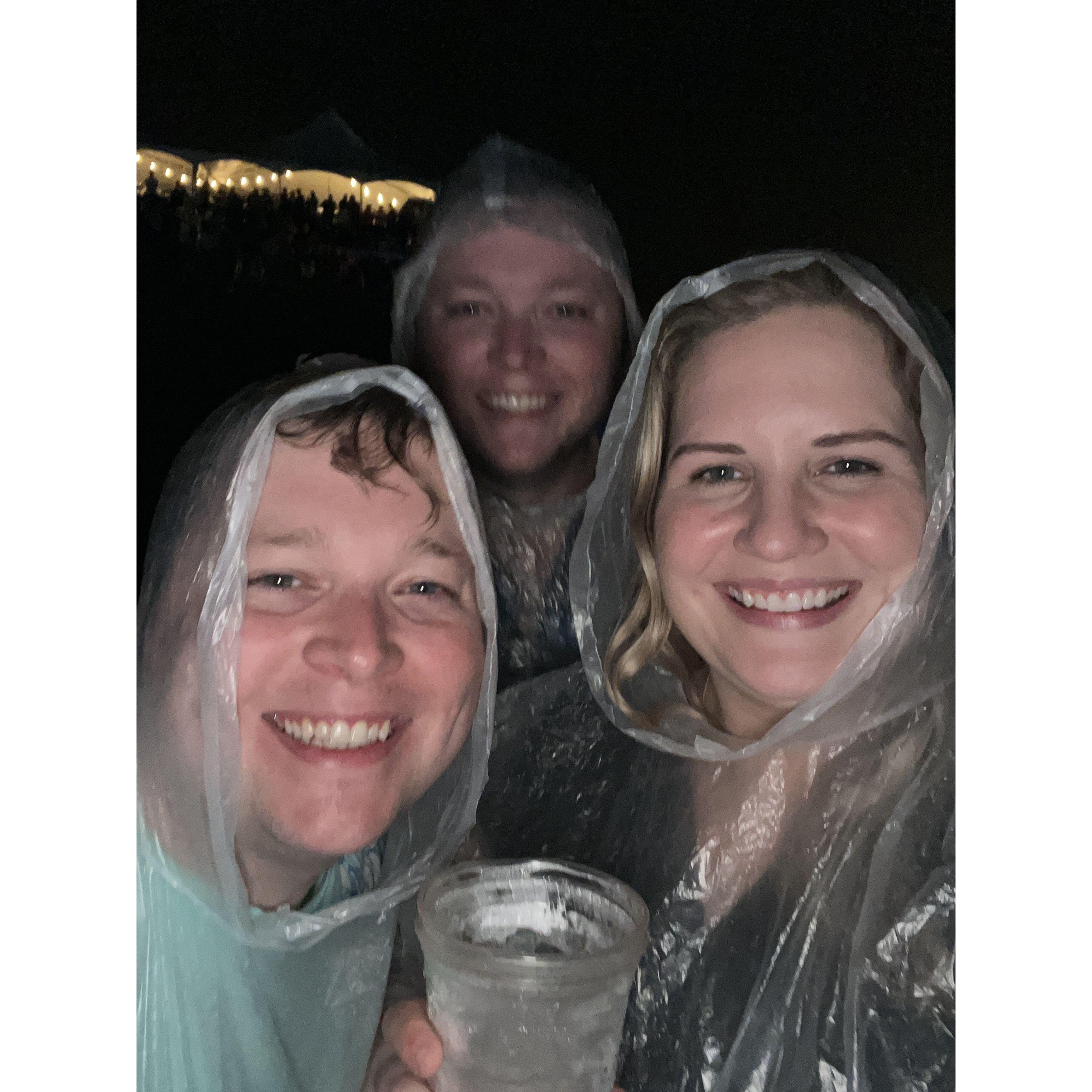 A very rainy, very fun Jimmy Buffet concert at Alpine Valley with Mike's brother, John.