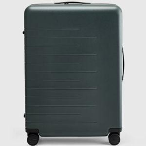 Expandable Large Check-In Suitcase in Dark Green