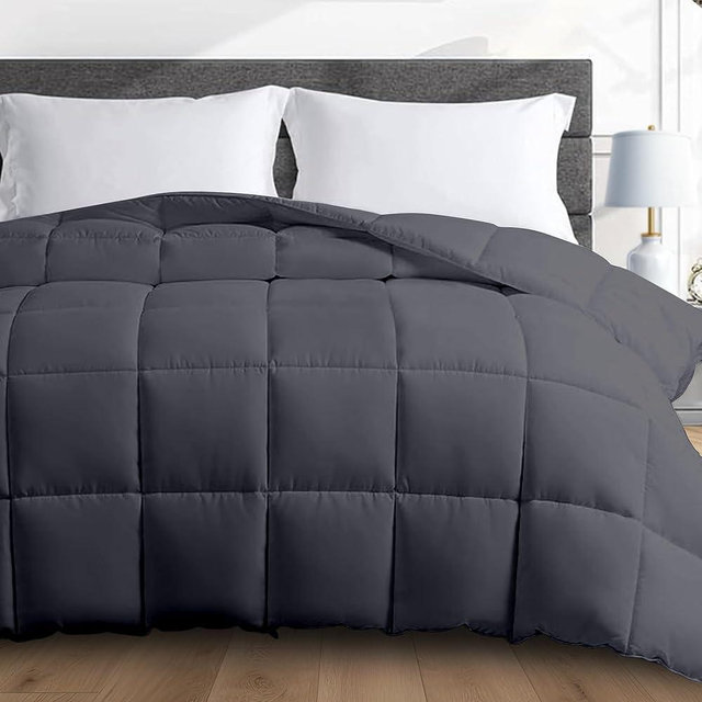 HomeSmart Weighted Comforter King Size, 40 lbs, 3X More Fluffy Than A Weighted Blanket, Soft Breathable Fabric, Also Fits California King Beds