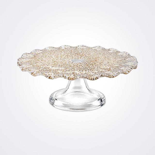 Special Clear & Gold Cake Stand (Medium)