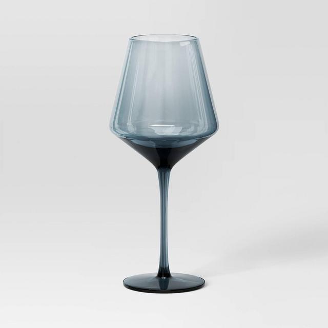 19.6oz Stemmed Wine Glass Blue - Threshold™